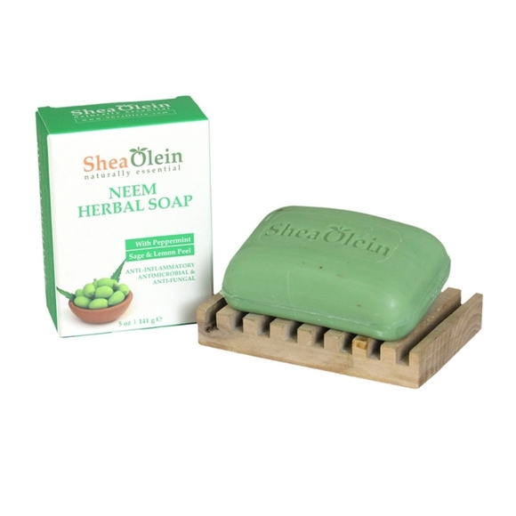Neem Herbal Shea Olein Natural Soap 5 oz Bar With Peppermint Sage & Lemon Peel - Picture 5 of 5